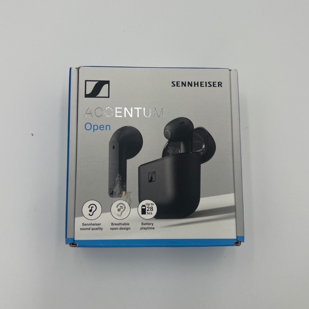 Sennheiser ACCENTUM Open True Wireless Earbuds Black Up to 28 Hours Battery